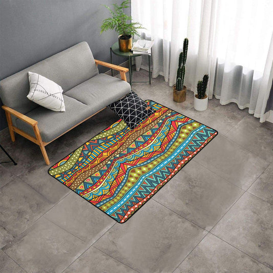 Area Rug with Black Binding 5'x3'3''
