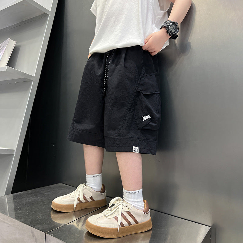 Casual Cargo Shorts for Boys  Lightweight Loose Fit Mid-Length Pants Trendy eprolo