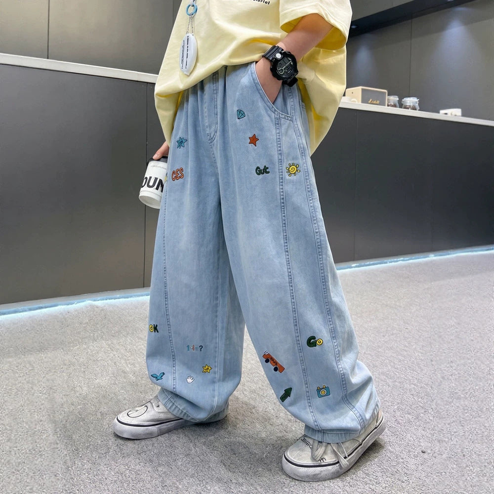 Casual Cool Lightweight Denim Pants for Boys eprolo