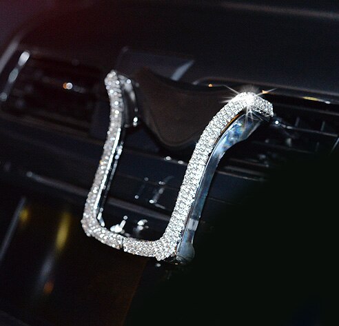 Universal Car Phone Holder with Bing Crystal Rhinestone Car Air Vent Mount Clip Cell Phone Holder for iPhone Samsung Car Holder eprolo