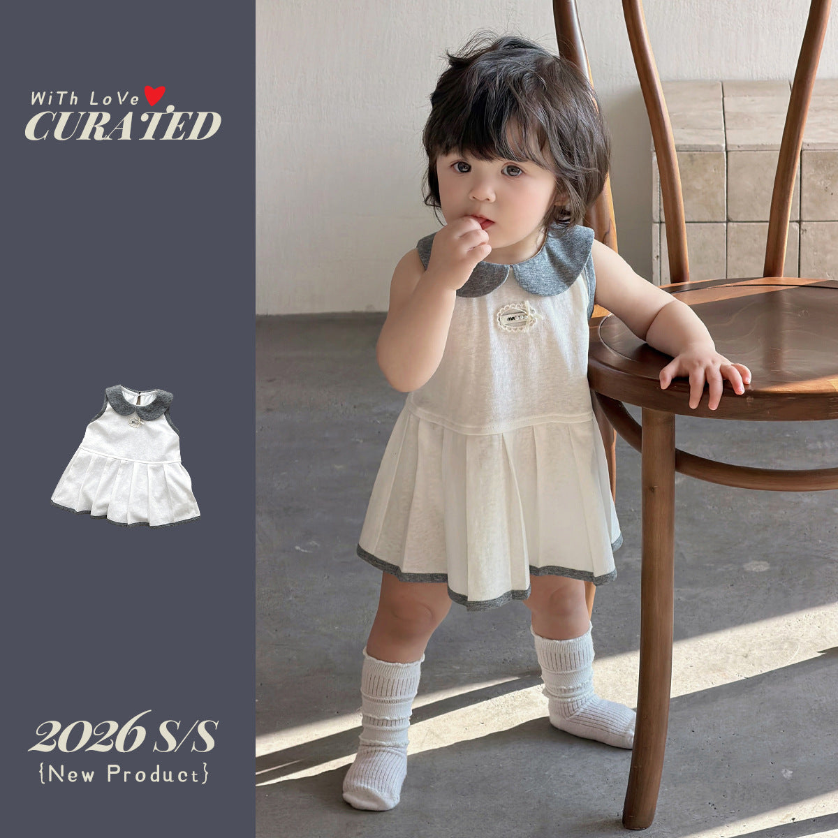 Baby Girl Clothing Chic Mini Dress Children's Sleeveless Dress eprolo