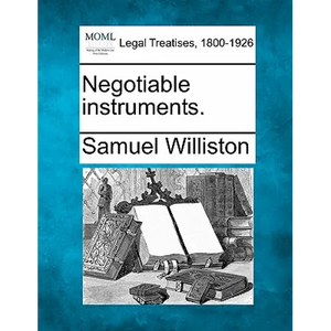 Negotiable Instruments. - Paperback