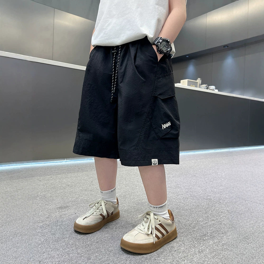 Casual Cargo Shorts for Boys  Lightweight Loose Fit Mid-Length Pants Trendy eprolo