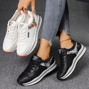 Round Toe Lace Up Sneakers