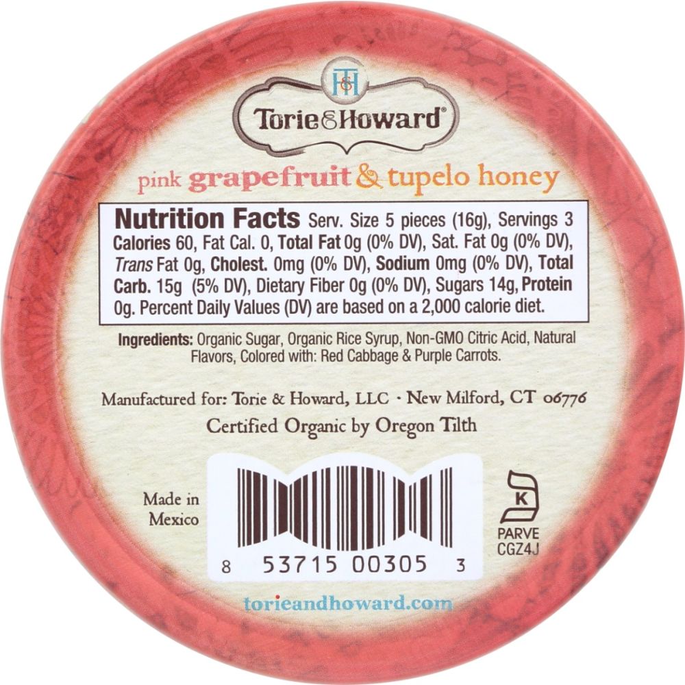 TORIE & HOWARD: Candy Tin Grapefruit & Honey, 2 oz Smart Greens
