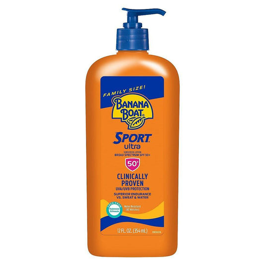 Banana Boat Ultra Sport Family Size Broad Spectrum SPF 50+ Sunscreen Lotion 12 Fl Oz Pasteur Pharmacy