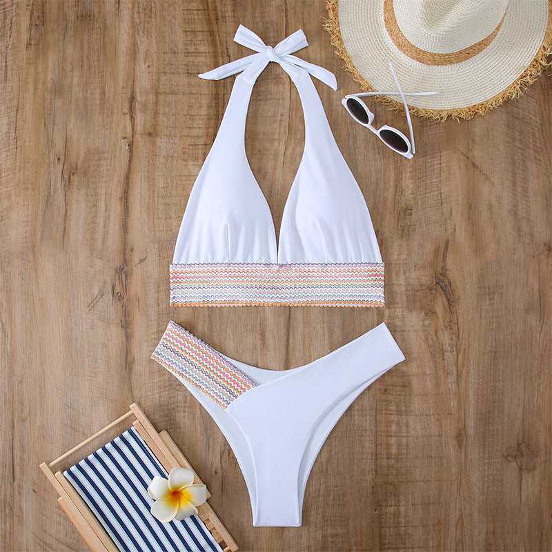 Solid color split swimsuit eprolo