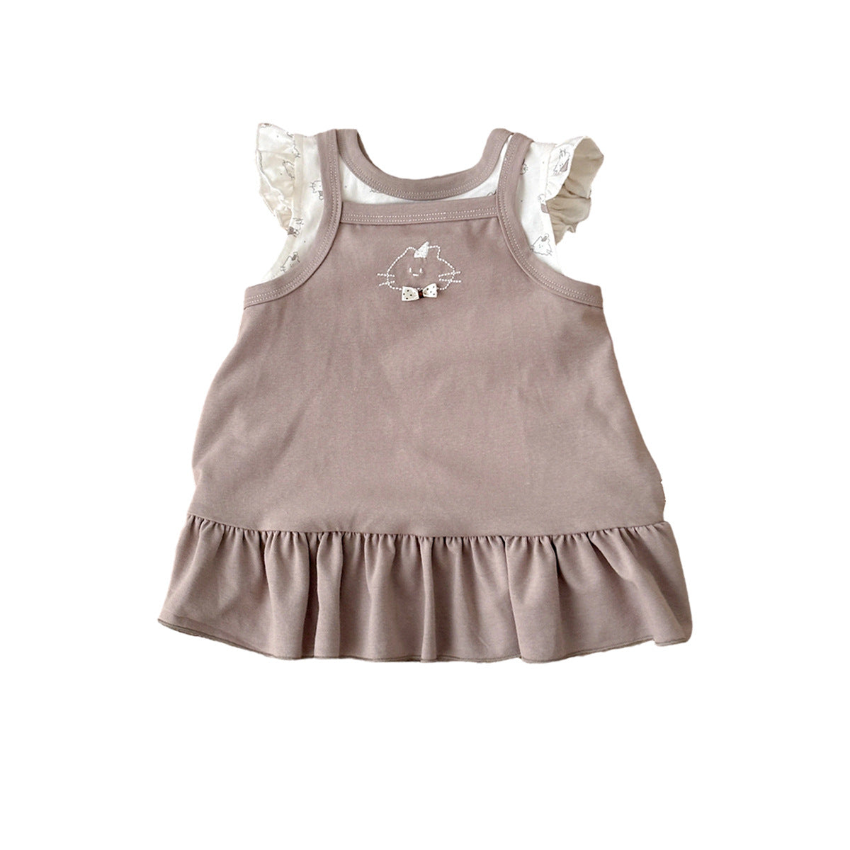 Baby Girl Overalls Dress Set, Lightweight and Stylish Sleeveless Two-Piece Outfit eprolo
