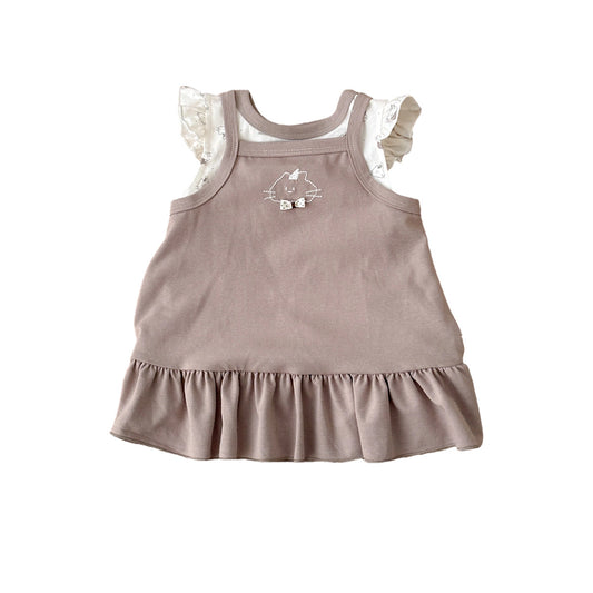 Baby Girl Overalls Dress Set, Lightweight and Stylish Sleeveless Two-Piece Outfit eprolo