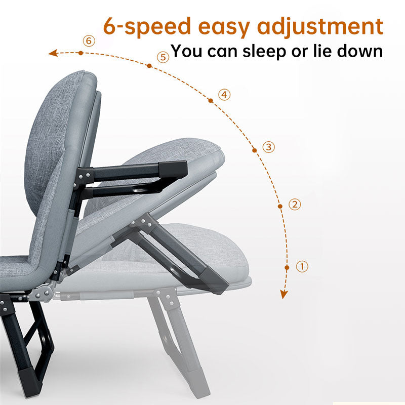 Adjustable Portable Folding Chair Space Saving with Side Pocket for Bedroom Office Outdoor Camping Compact eprolo