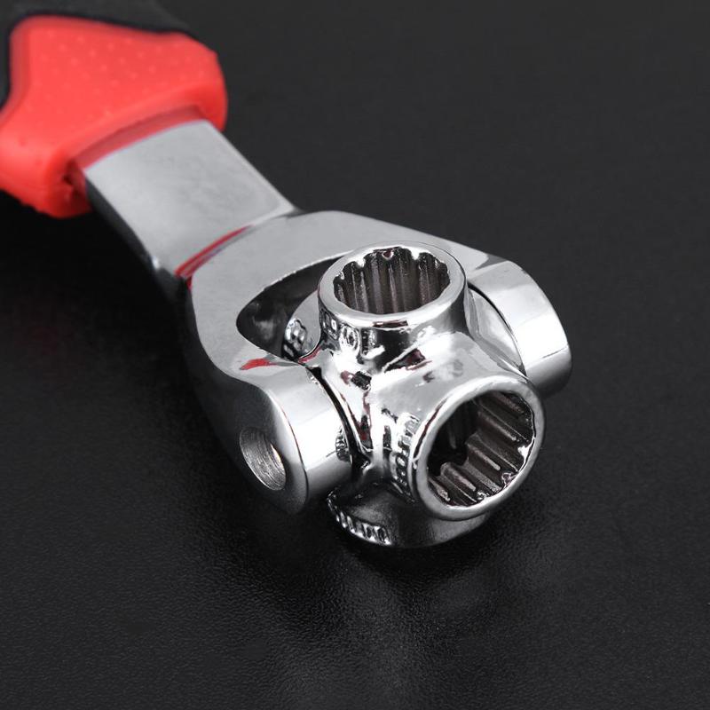 Tiger Wrench 48 in 1 Tools Socket Works with Spline Bolts Torx 360 Degree 6-Point Universial Furniture Car Repair 25cm only red eprolo
