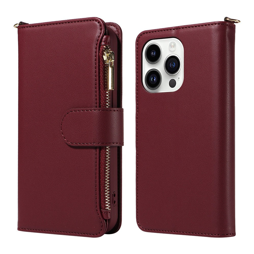 Apple 15 phone case flip wireless charging iPhone 14 phone leather case wallet style phone protection case eprolo
