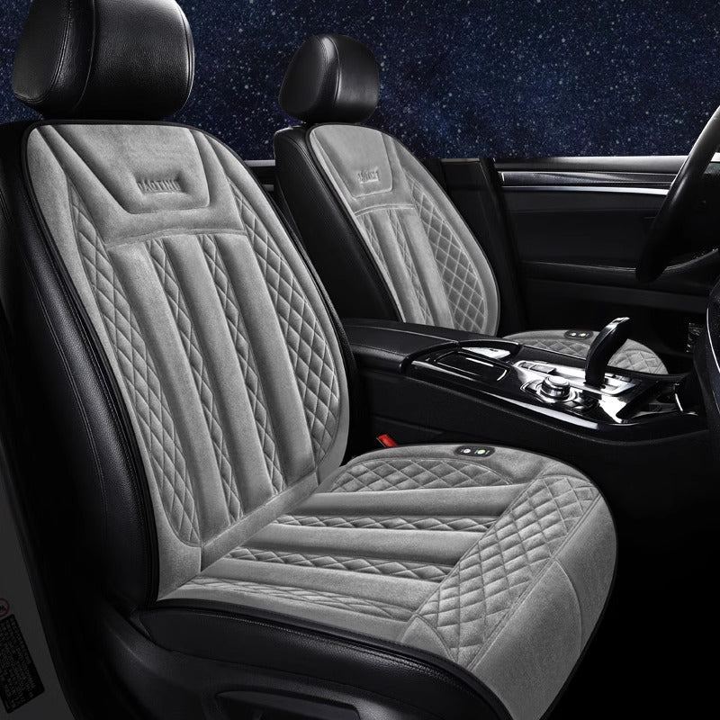 Car heated seat cushion winter single seat car electric heating modified plush seat cushion 12V24V warm eprolo