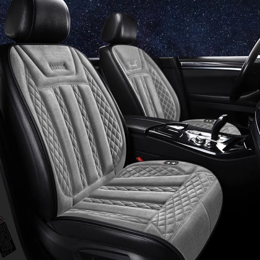 Car heated seat cushion winter single seat car electric heating modified plush seat cushion 12V24V warm eprolo