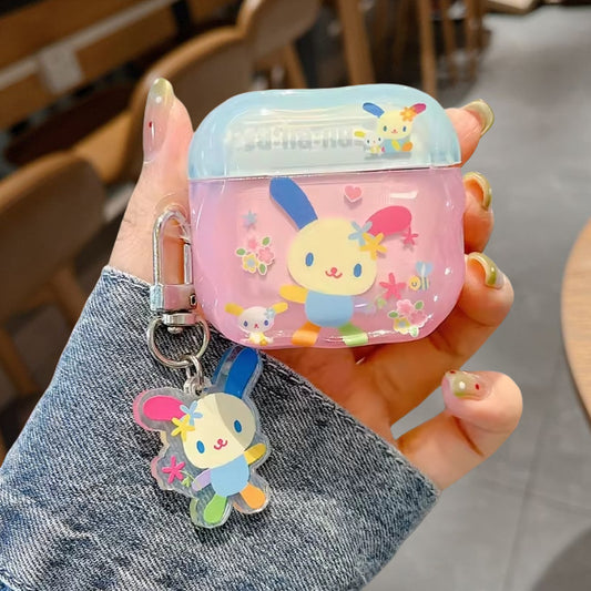 Cute Flower Bunny Earphone Case, Compatible with AirPods 4/3 and 2 Pro, Second and Third Generation New Model eprolo