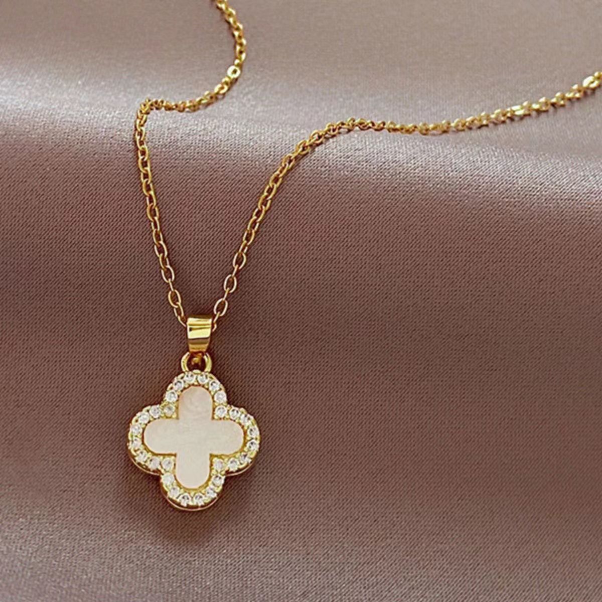 Four-leaf clover necklace