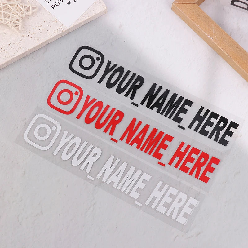 New Car Sticker User Name Custom Personalized Vinyl Decals Motorcycle For Customization Needs Remarks Car Sticker eprolo
