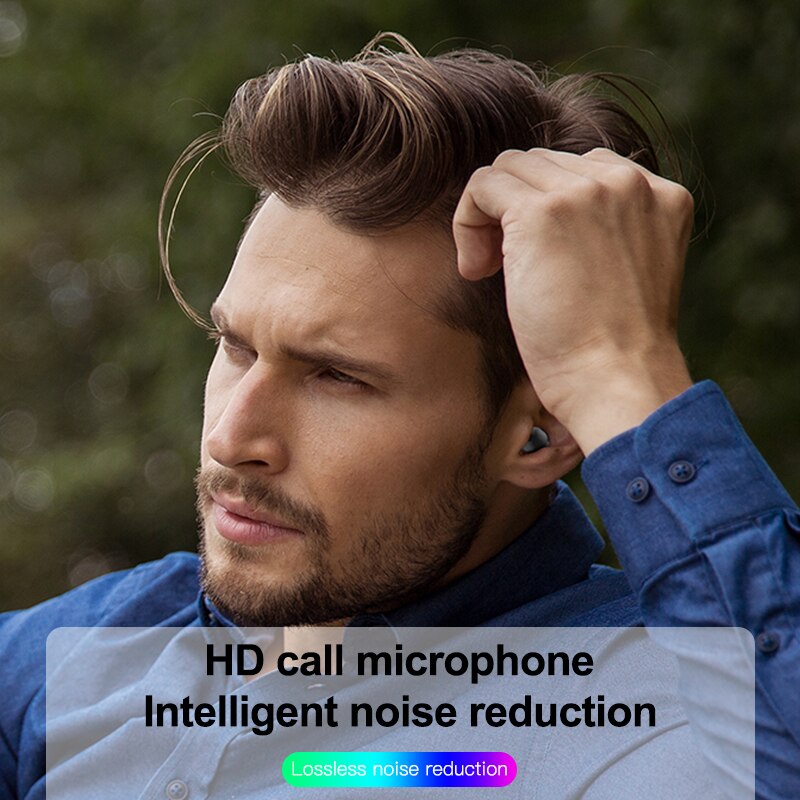 x26 Ultra Small Mini Hidden Wireless Bluetooth 5.0 Earphone Touch Control Portable Charging Case Earbuds TWS Sport Headset eprolo