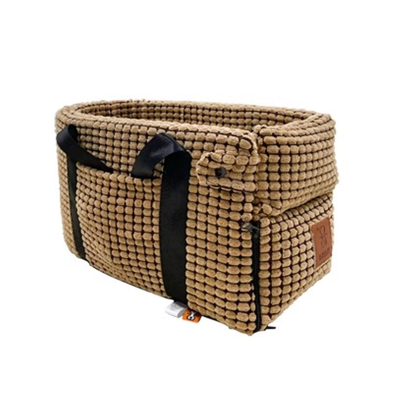 Portable Pet Bed In Car Seat Booster Dog Car Seat Bed First Class with Clip-On Safety Leash eprolo