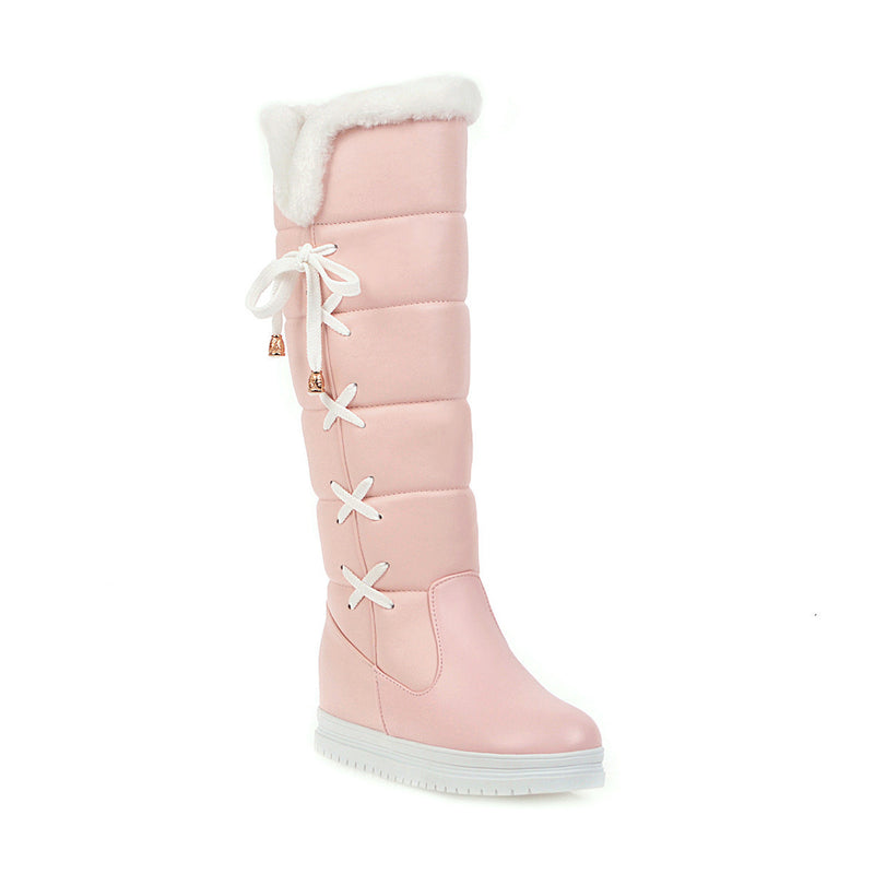 Simple Casual Plus Size Women's Knee-high Snow Boots