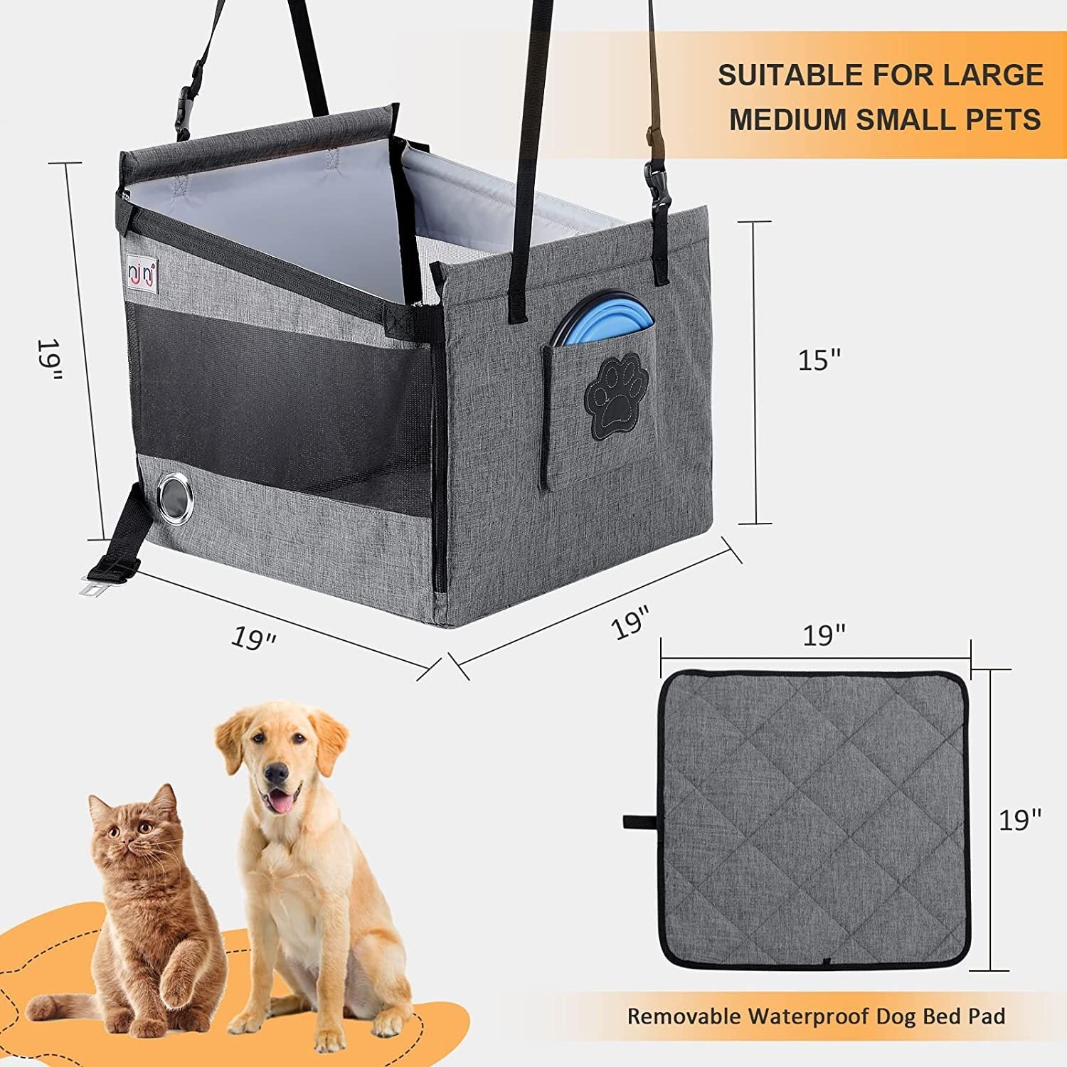 New Car Pet Cage Car Rear Dog Basket Waterproof And Anti-Dirty Pet Car Cushion eprolo
