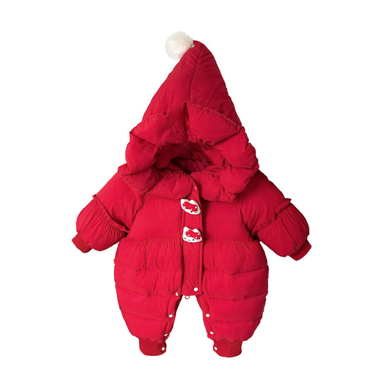 Cotton Onesie Infant Bodysuit Stylish Warm Thickened Baby Wrap Dress and Diaper Cover eprolo