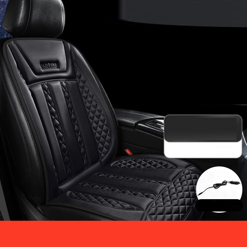 Car heated seat cushion winter single seat car electric heating modified plush seat cushion 12V24V warm eprolo