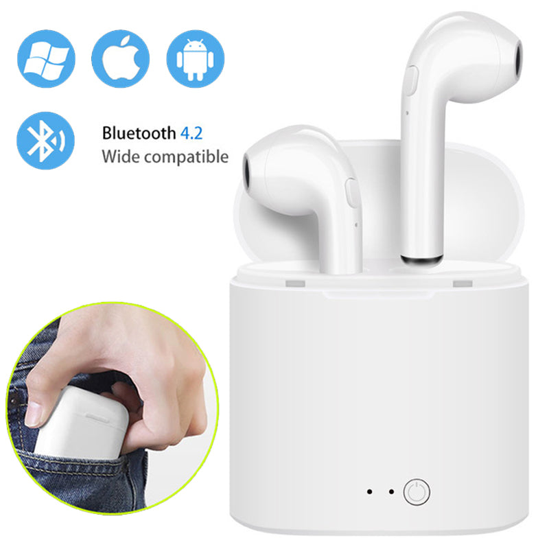 i7s TWS Mini Wireless Bluetooth Earphone Stereo Earbud Headset With Charging Box Mic For Iphone Xiaomi All Smart Phone air pods eprolo