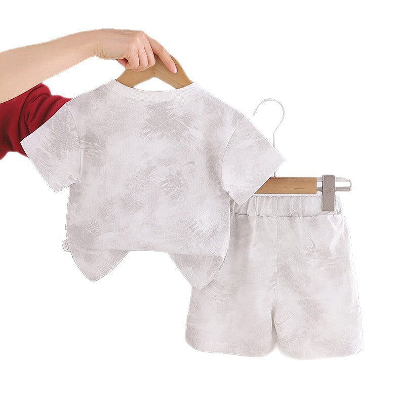 Children's clothing summer baby sports short sleeved two-piece set eprolo