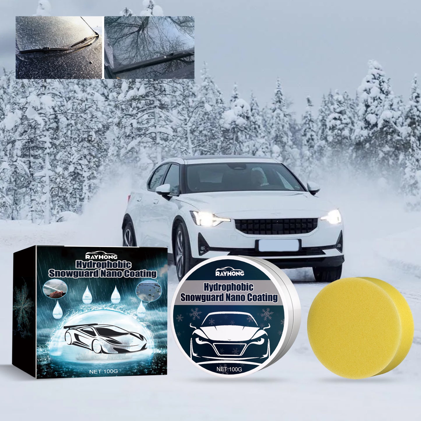 Car Snow Removal Cream, Car Snow Removal Windshield Anti-icing Anti-freezing Car Window Defrosting Cream eprolo