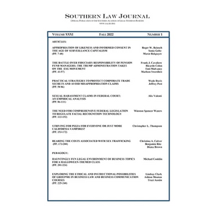 Southern Law Journal Vol. 32 - Paperback