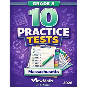 10 Massachusetts MCAS Grade 8 Math Practice Tests: The Ultimate Test Prep Collection with Answer Explanations - Paperback
