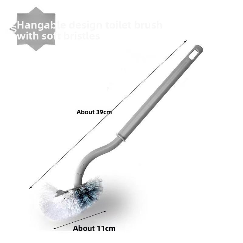 Ergonomic Toilet Cleaning Brush with Soft Bristles