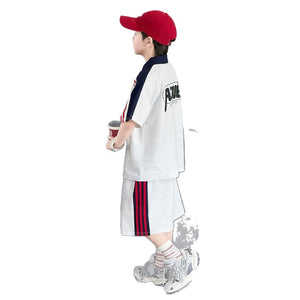 Boy's Outfit Set, Short Sleeve Two-Piece Set for Kids