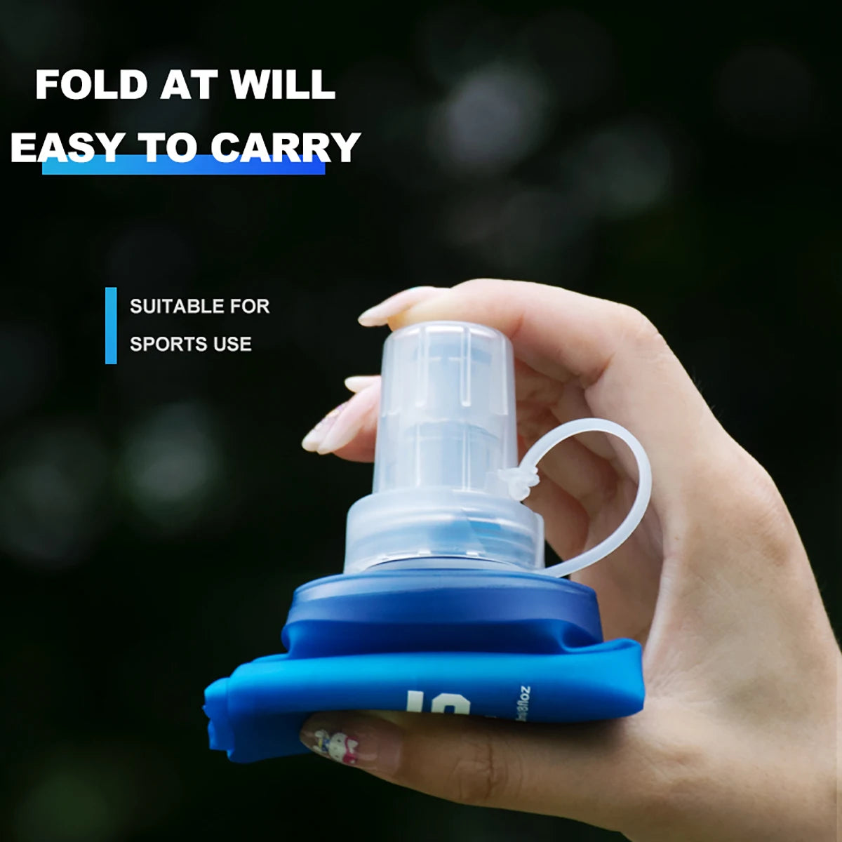 WRELS Folding Water Bottle 500ml TPU BPA-Free