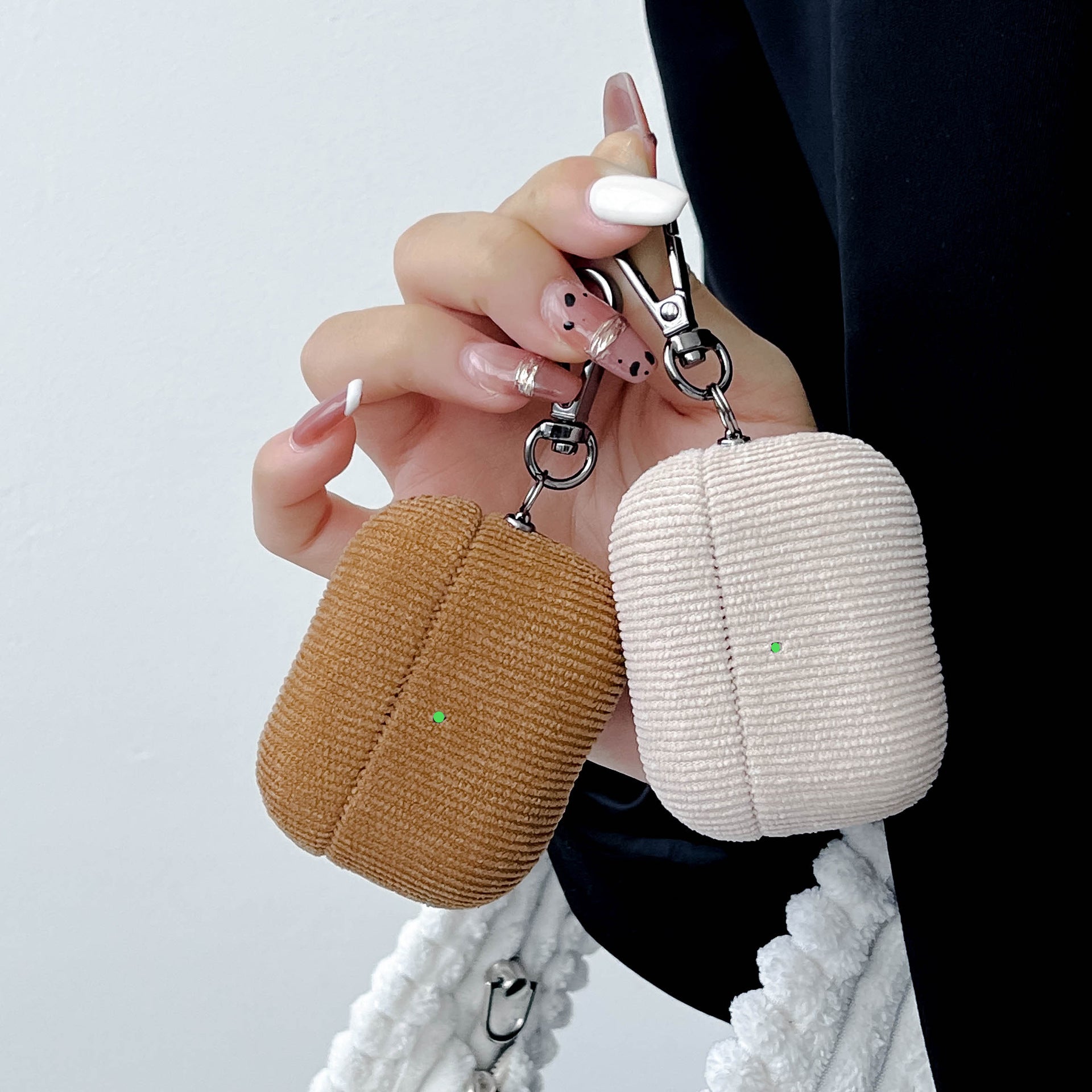 Corduroy Apple Wireless Earphone Case Suitable for Airpods Pro2 Pure Ribbon Buckle Earphone Protective Cover eprolo