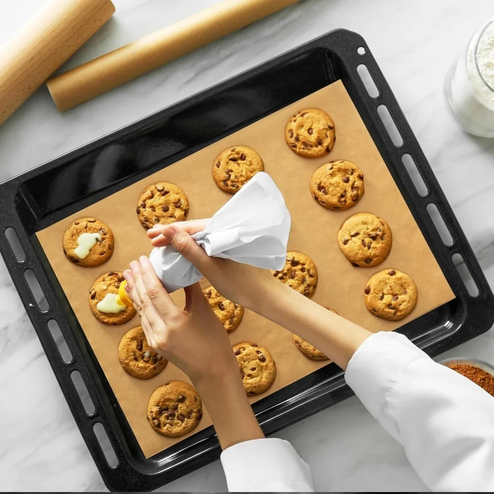 100Pcs Parchment Paper Baking Sheets Non-Stick Precut Baking Parchment Baking Paper Will Not Curl Burn Wax Paper annizon.com