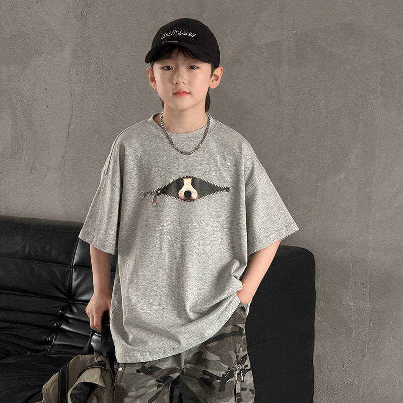 Boys' Short Sleeve T-Shirt, Boy's Casual Short Sleeve Set eprolo
