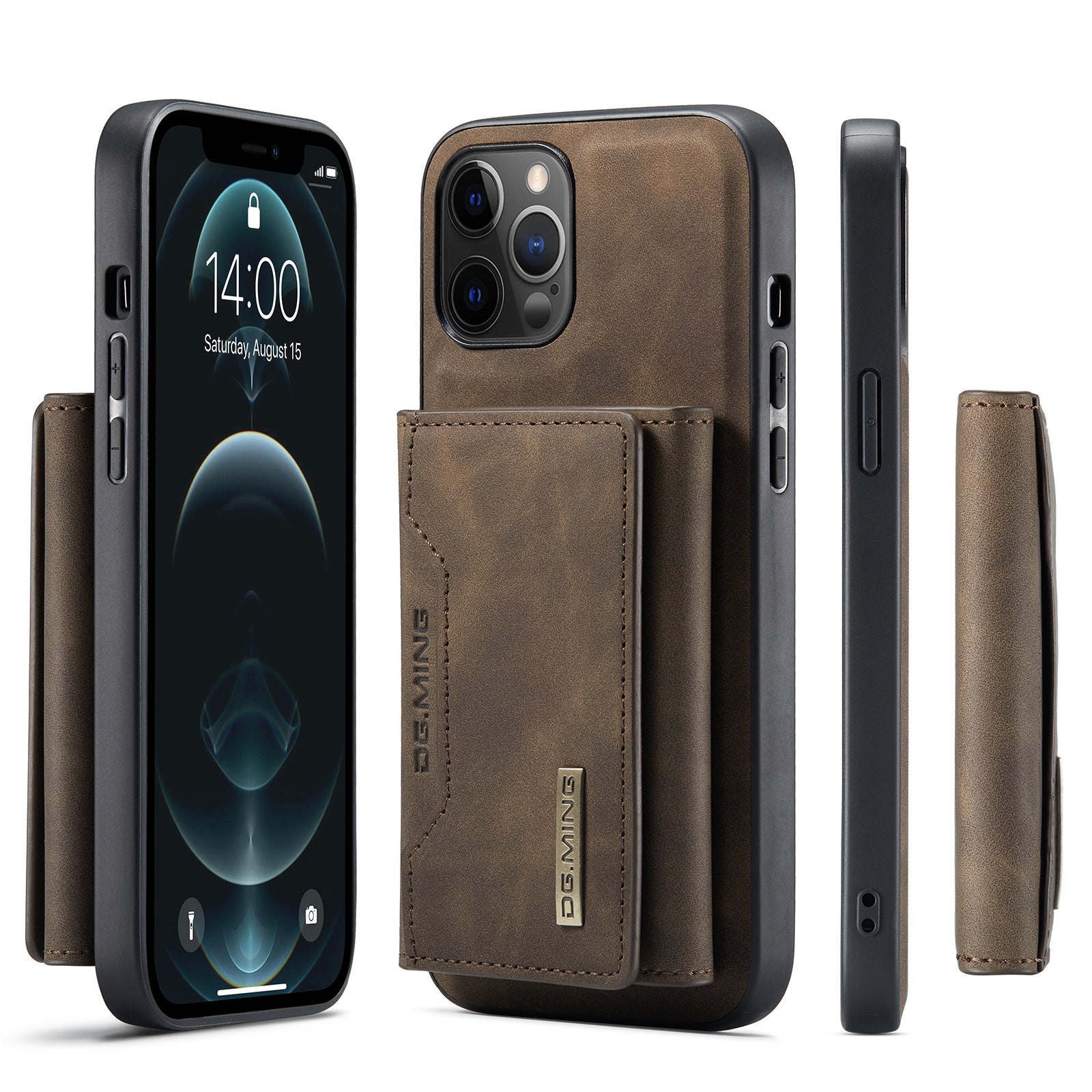 For iPhone12 Pro Max Split Card Case Phone Case iPhone13 Magnetic Card Case Protection Leather Case eprolo