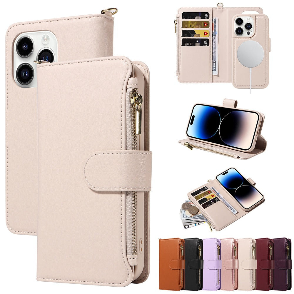 Apple 15 phone case flip wireless charging iPhone 14 phone leather case wallet style phone protection case eprolo