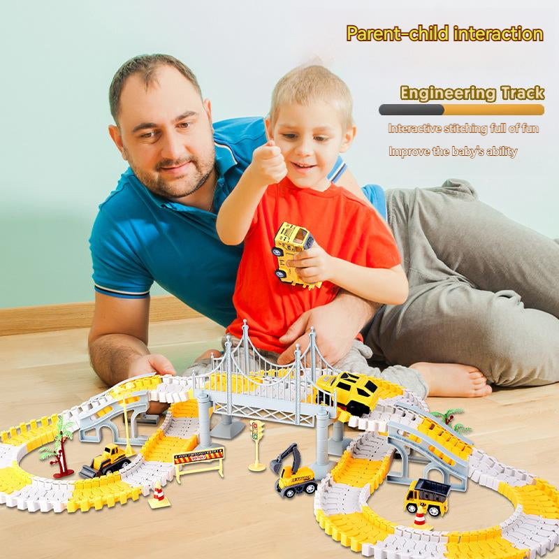 Electric toy track car wholesale children educational changeable track car small train track toy eprolo