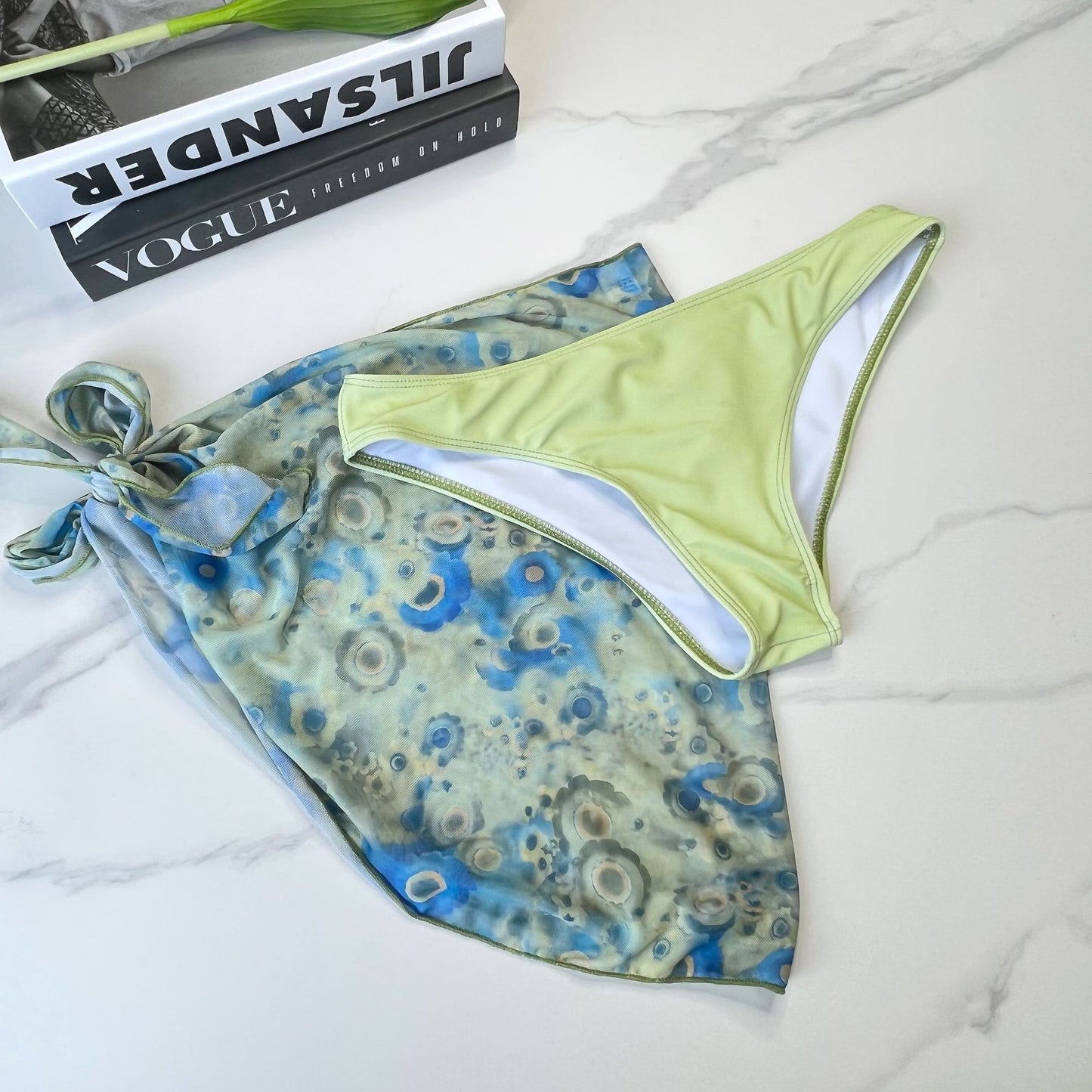 Bikini swimsuit three piece skirt style swimsuit eprolo