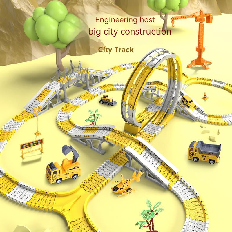 Electric toy track car wholesale children educational changeable track car small train track toy eprolo