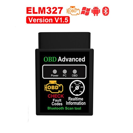 OBD2 HH OBD ELM327 V1.5 Bluetooth OBD2 CAN BUS Check Engine Car Auto Diagnostic Scanner Tool Interface Adapter For Android PC eprolo