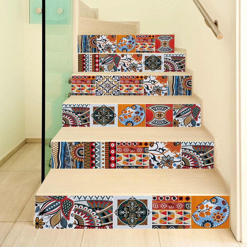 Self Adhesive Stair Sticker Living Room DIY Decorative Home Waterproof PVC Wall Sticker Creative