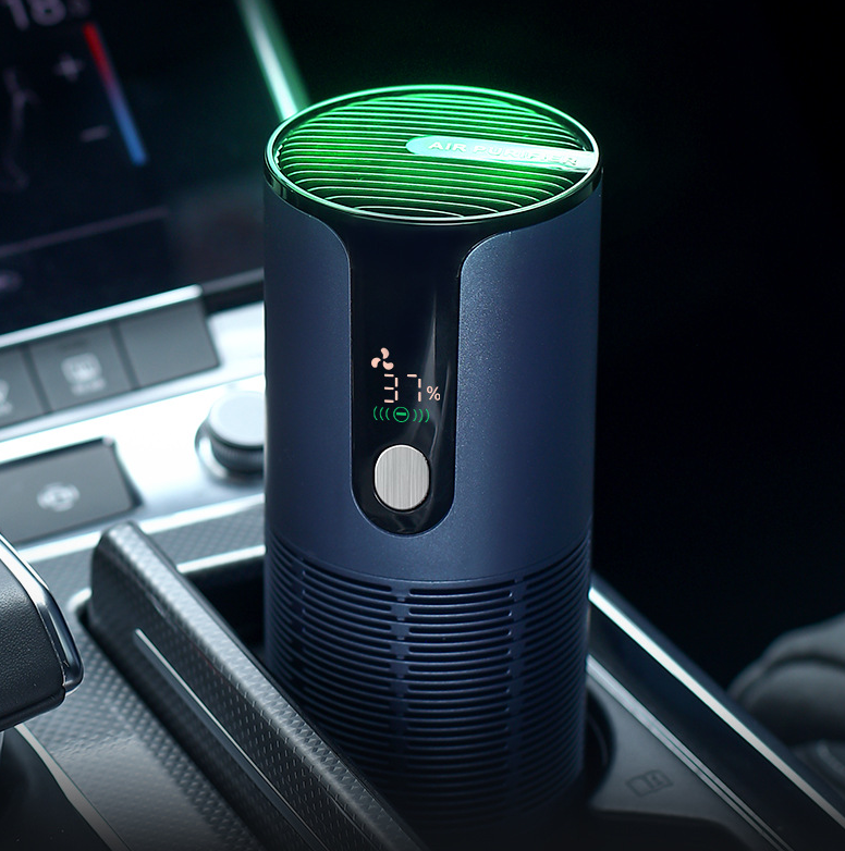 Intelligent car air purifier for formaldehyde and smoke removal UVC negative ion USB car disinfectant eprolo