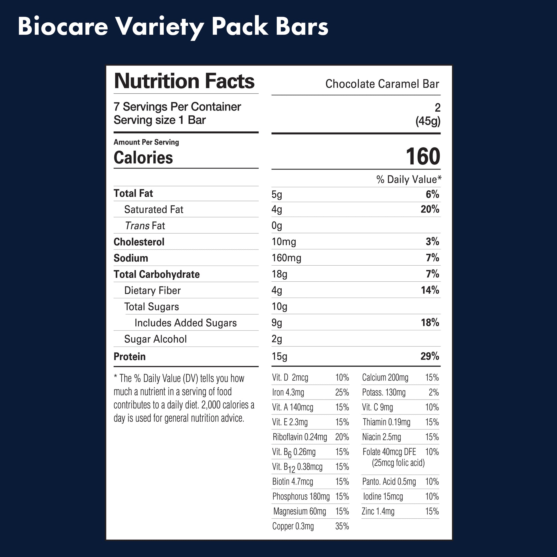 15G Protein Bars Variety Pack (7-Count) Biocare