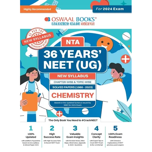Oswaal NEET (UG) 36 Years Chapter-wise Topic-wise Solved Papers Chemistry For 2024 Exams ( New Edition)