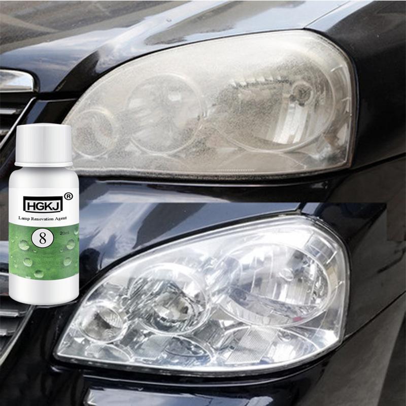 20/50ML HGKJ-8 Car Headlight Cleaning Fluid Repair Refurbishment Fluid Detergent Car Light Cleaner eprolo