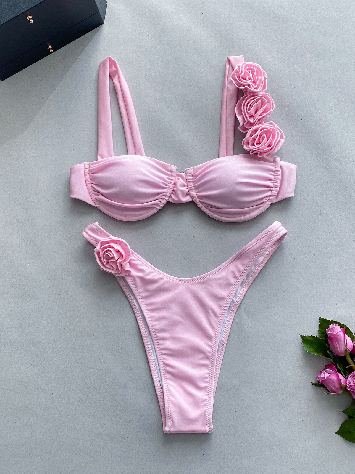 Flower split bikini swimsuit eprolo